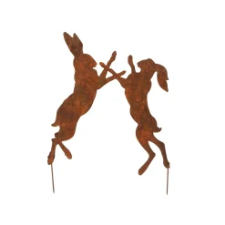 Boxing Hares Garden Stake
