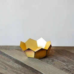 Brass and Gold Lotus Tea Light Holder