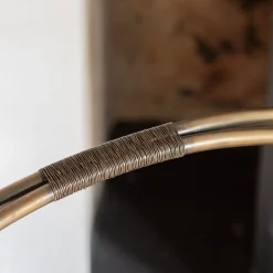 Brass Circle Log Holder