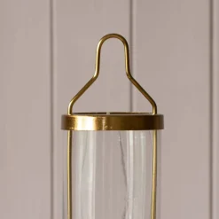 Brass Hanging Glass Candle Holder