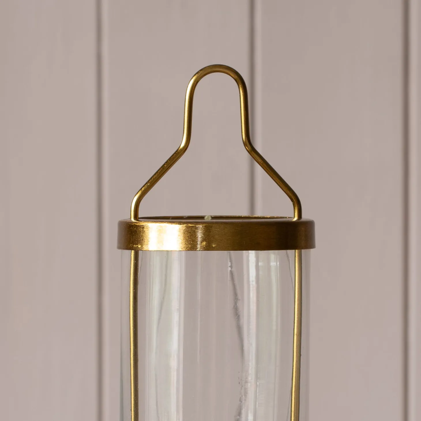 Brass Hanging Glass Candle Holder