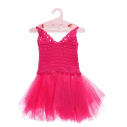 Bright Pink Crochet Dress - Ages 3-4 years