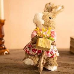 Bristle Bunny on a Bike Decoration
