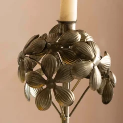 Bronze Floral Candle Holder