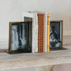 Bronzed Photo Frame Bookends