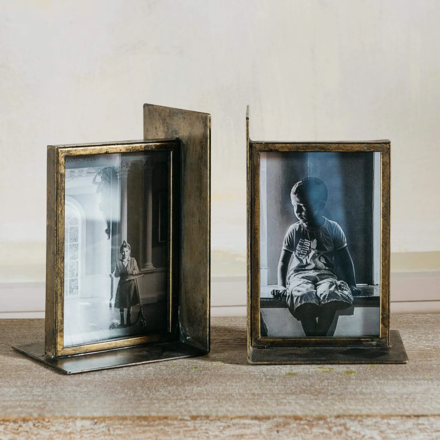 Bronzed Photo Frame Bookends
