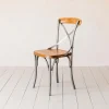 Brook Antique Zinc and Leather Chair