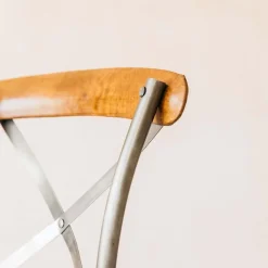 Brook Antique Zinc and Leather Chair