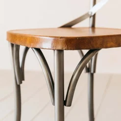 Brook Antique Zinc and Leather Chair