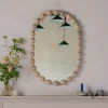 Brooklyn Natural Wooden Oval Mirror