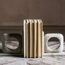 Brown Marble Bookends
