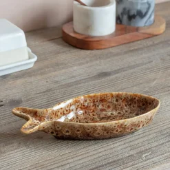 Brown Speckle Fish Dish