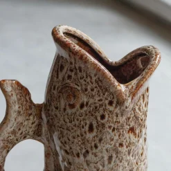 Brown Speckle Fish Jug