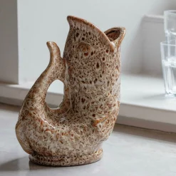 Brown Speckle Fish Jug