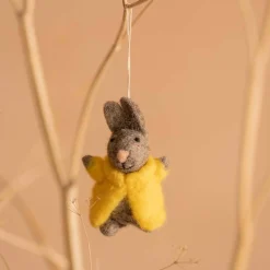 Bunny in a Yellow Coat Hanging Decoration