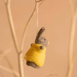 Bunny in a Yellow Coat Hanging Decoration