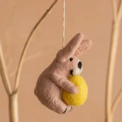 Bunny with an Egg Hanging Decoration