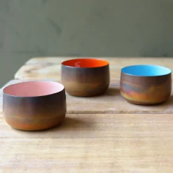 Burnt Copper Tea Light Holders
