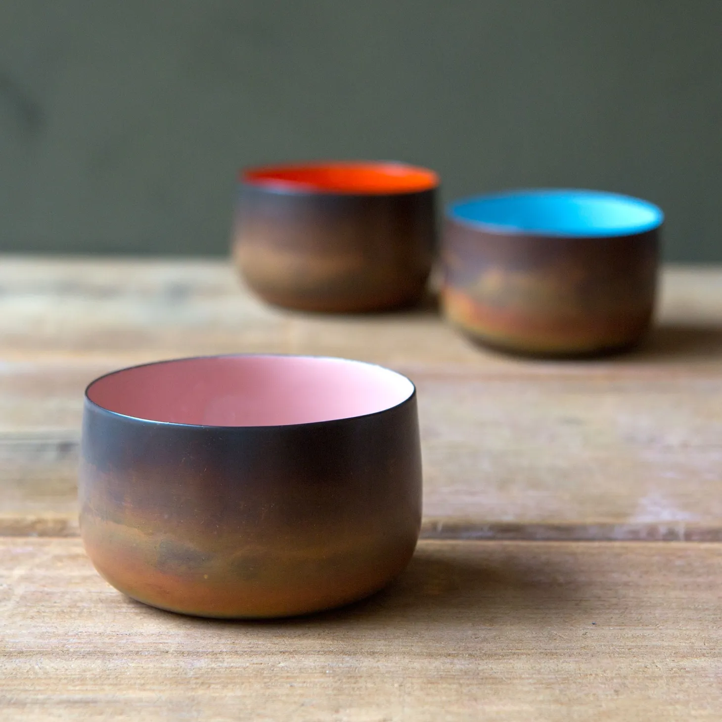 Burnt Copper Tea Light Holders
