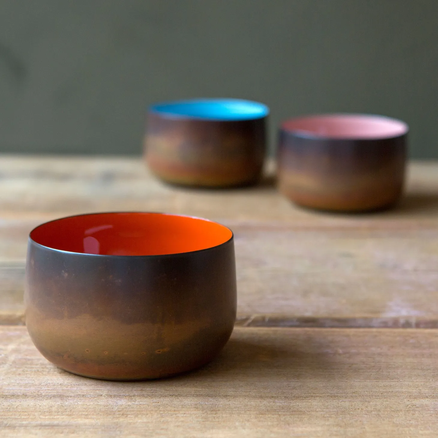 Burnt Copper Tea Light Holders