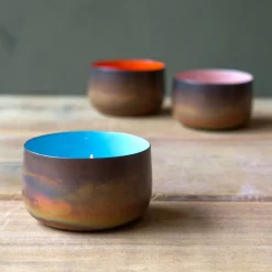 Burnt Copper Tea Light Holders