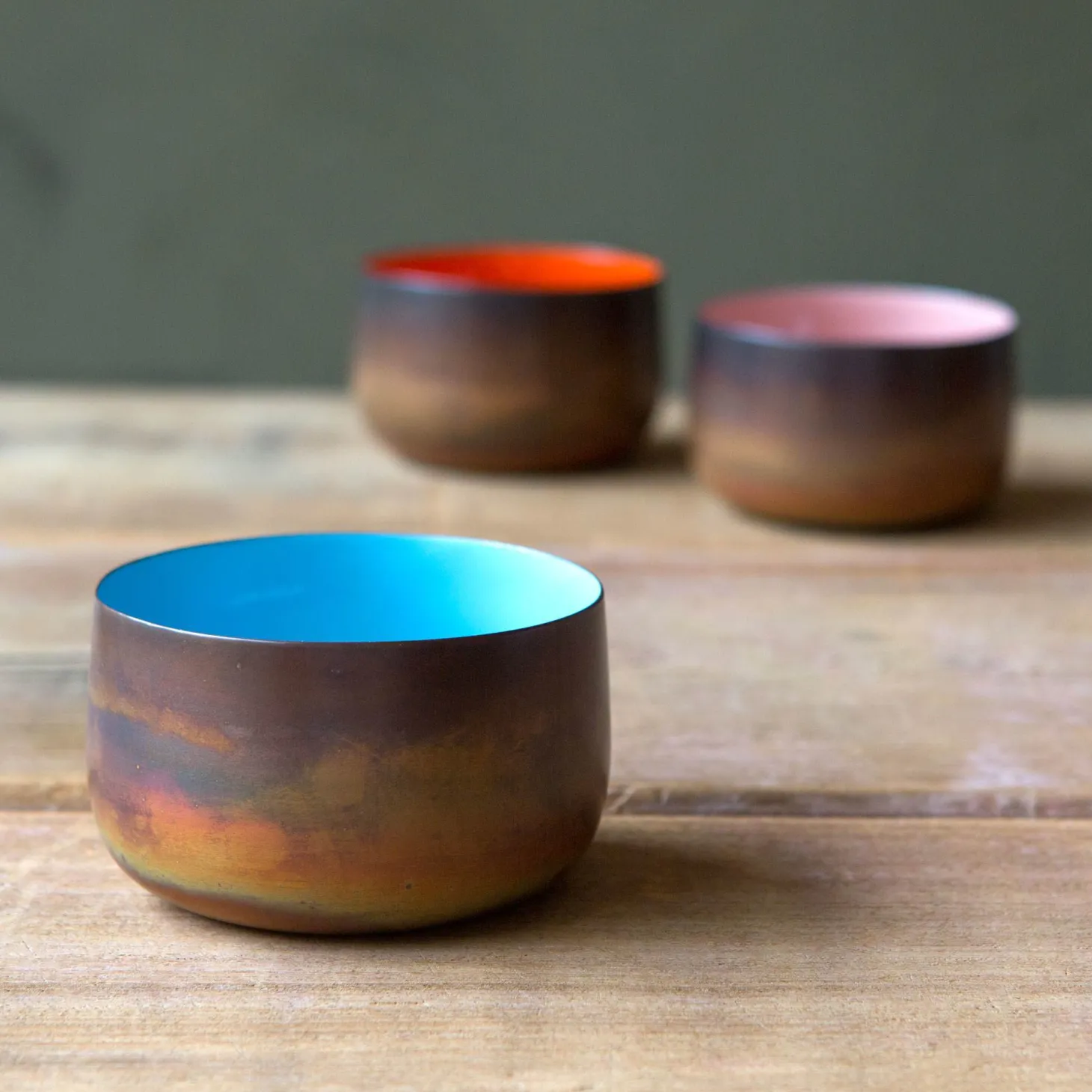 Burnt Copper Tea Light Holders