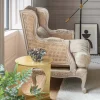 Caden Natural Linen Cane Armchair