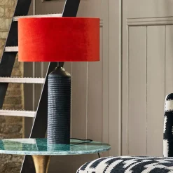 Carnelian Velvet Lamp Shades