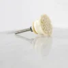 Carved Rose Bone Knob