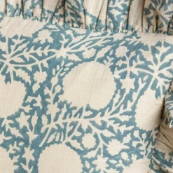 Cassia Small Rectangular Block Printed Cushion