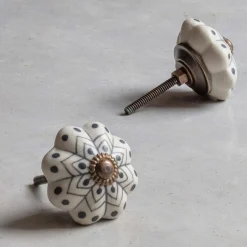 Ceramic Matte Floral Hand-painted Knob