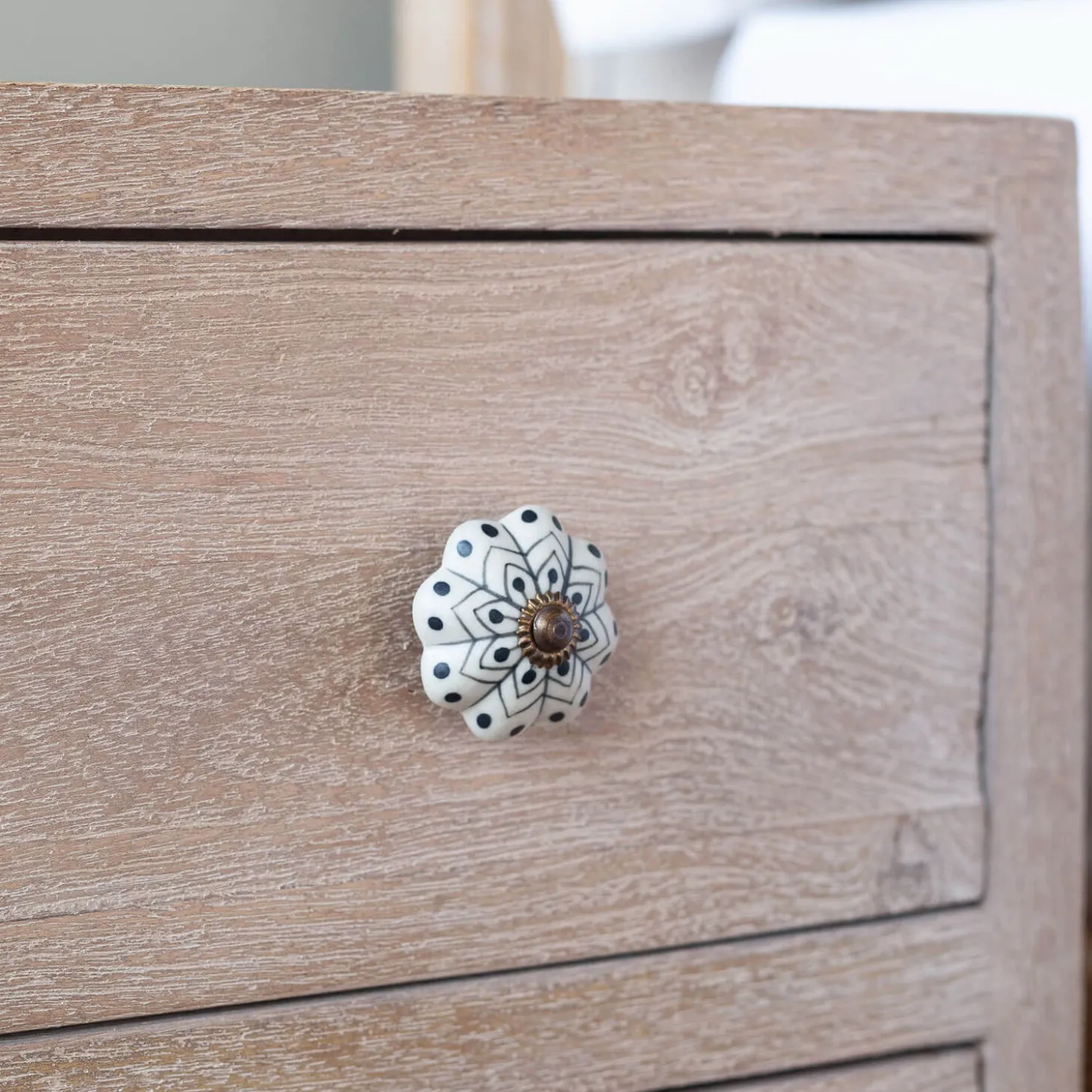 Ceramic Matte Floral Hand-painted Knob