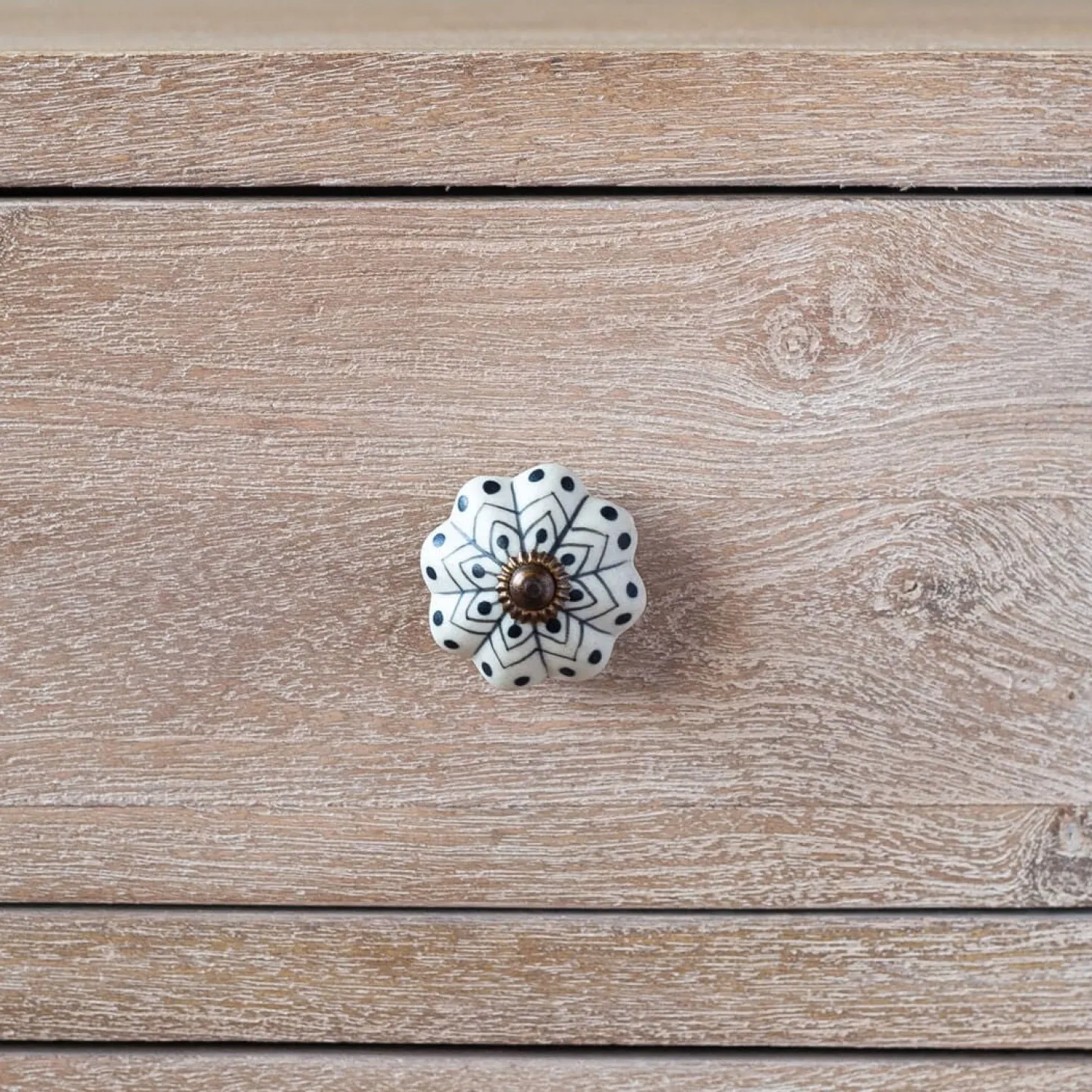 Ceramic Matte Floral Hand-painted Knob