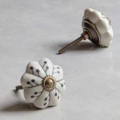 Ceramic Matte Patterned Hand-painted Knob