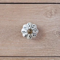 Ceramic Matte Patterned Hand-painted Knob