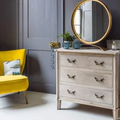 Chantilly Small Whitewashed Chest of Drawers