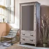 Chantilly Whitewashed Wardrobe