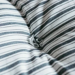 Charcoal Stripe Bed Roll