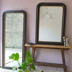 Charlie Black and Gold Beaded Mirrors
