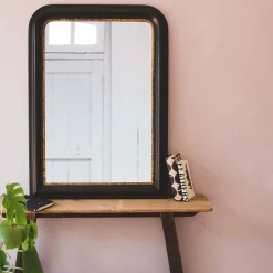 Charlie Black and Gold Beaded Mirrors