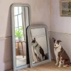 Charlie Grey Beaded Mirrors