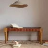 Chester Woven Leather Bench