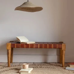 Chester Woven Leather Bench