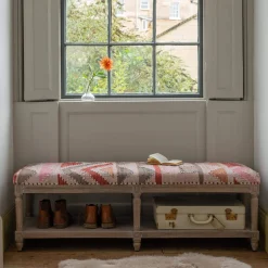 Chindi Rag Rug Bench