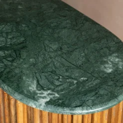 Chinora Oval Green Marble Bar