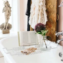 Chrome Bath Caddy with Stand