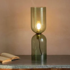 Clarence Glass Table Lamp Green - Large