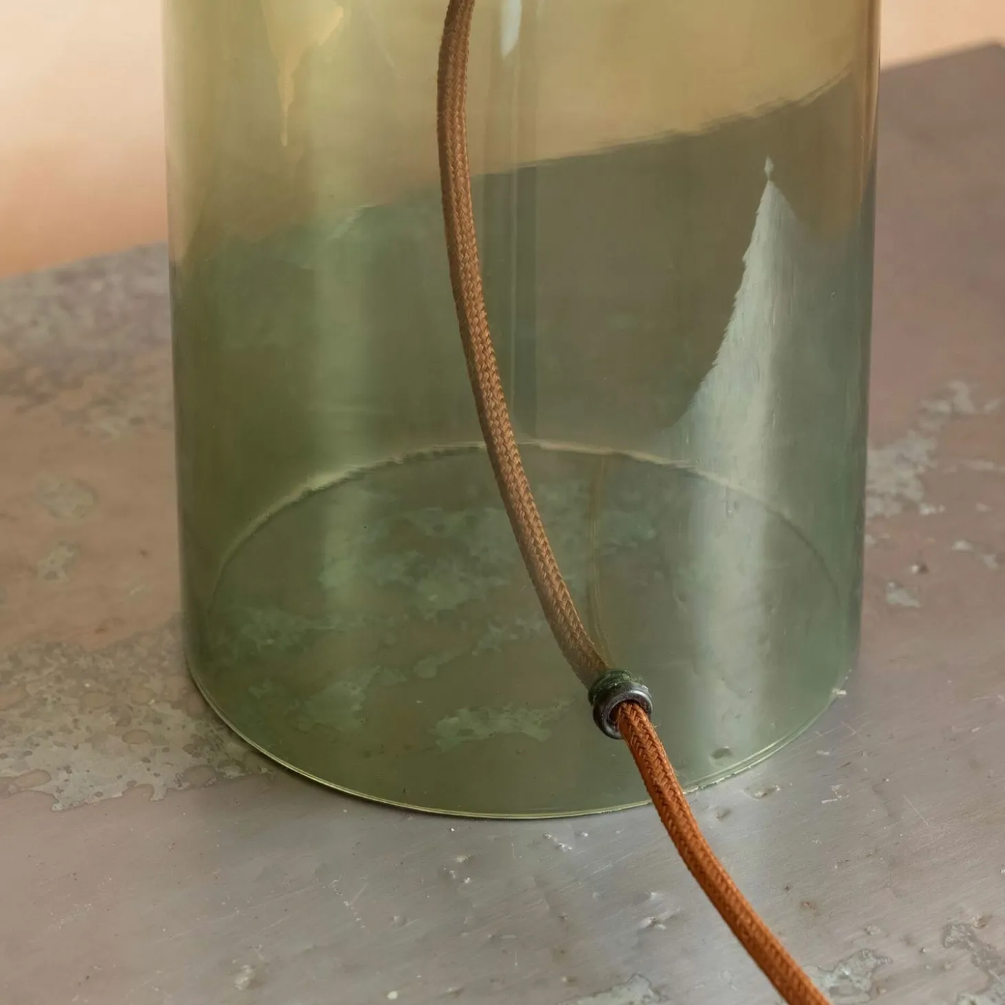 Clarence Glass Table Lamp Green - Large