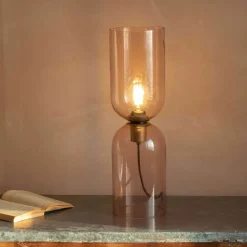 Clarence Glass Table Lamp Rose - Large