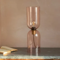 Clarence Glass Table Lamp Rose - Large